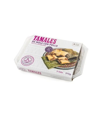 Tamales met kip mole (verpakking van 3)