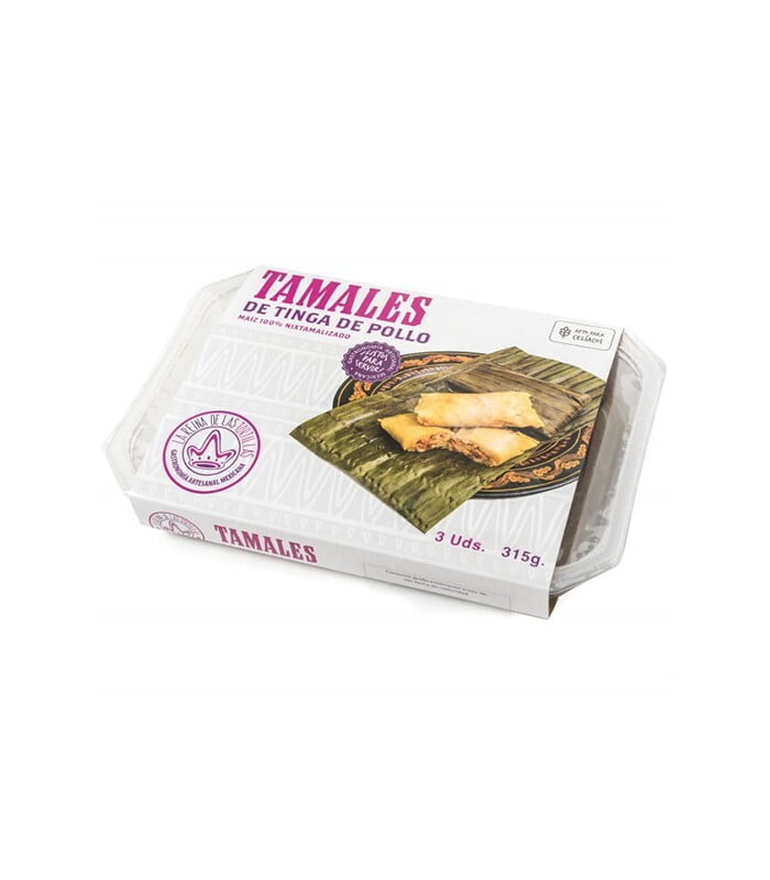 Tamales kip tinga (verpakking van 3) Tamales kip tinga (verpakking van 3)